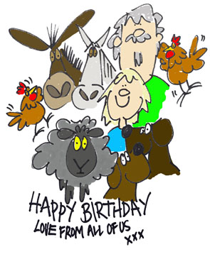 Birthday cartoon card